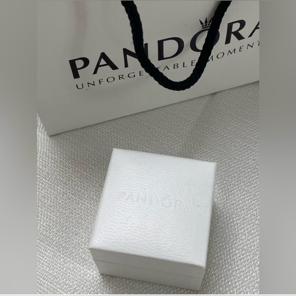 New 2 Pandora Rings 14k Solid Gold Size 7 Cubic Zirconia and Polished - Picture 6 of 6